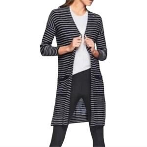 Athleta Retreat Longline Stripe Cardigan
Silk Cashmere Blend
Size Small Navy